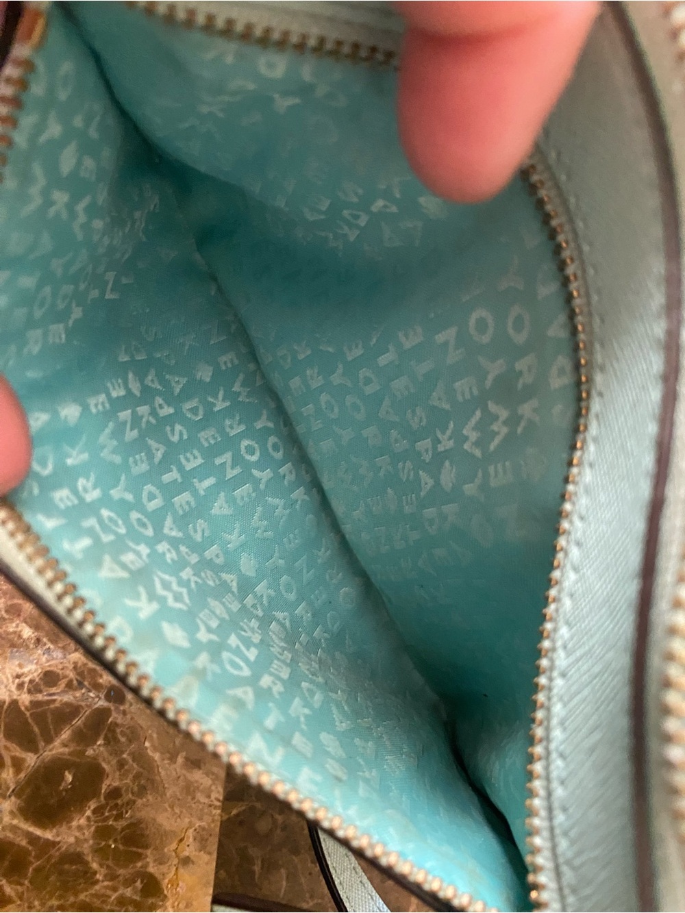 kate spade light blue saffiano crossbody wristlet with gold hardware EUC - Picture 5 of 7